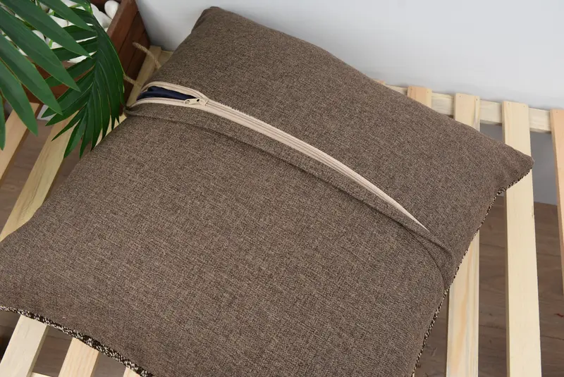 Handwoven Pillow Sham, Kilim Pillow, Pillow, Oriental Pillow Case, Boho Pillow, Interior Designer Pillow, 24x24 Brown Cushion Case - 8