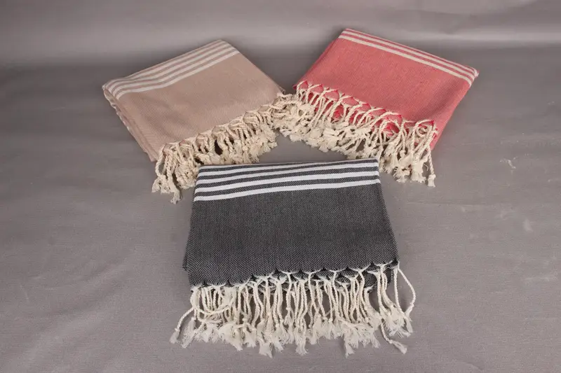 Organic towel, Custom Wedding Gifts, Handmade Turkish Towel, Wedding Day Gift For Bride, Large Turkish Towel, 68x40 Cotton Striped Towel - 4