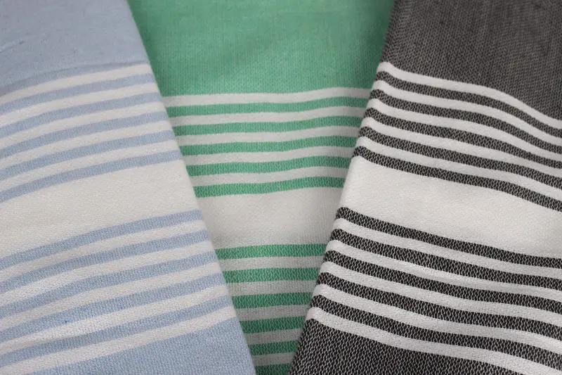 Organic towel, Custom Wedding Gifts, Handmade Turkish Towel, Wedding Day Gift For Bride, Large Turkish Towel, 68x40 Cotton Striped Towel - 3