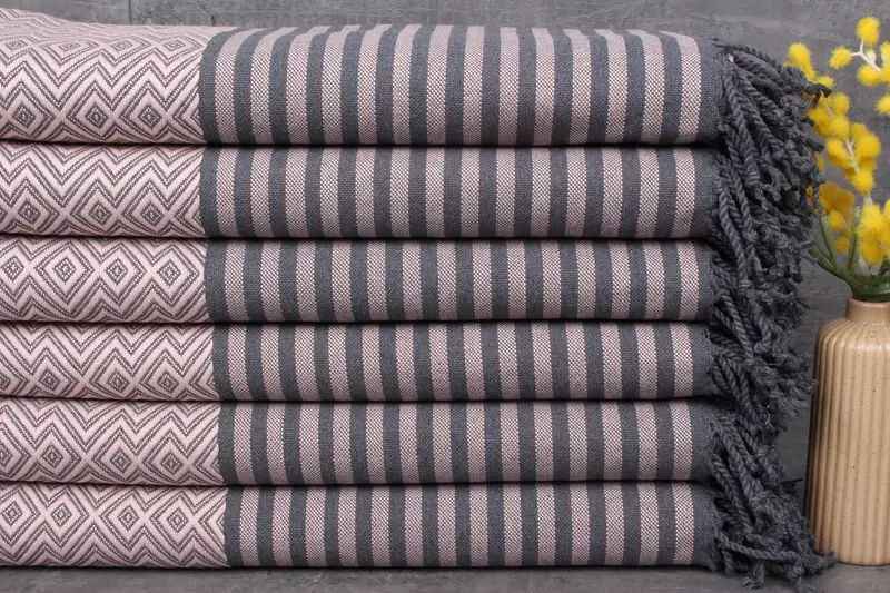 Turkish Bath Towel Light Powder Pink Diamond, 40x71 Inches