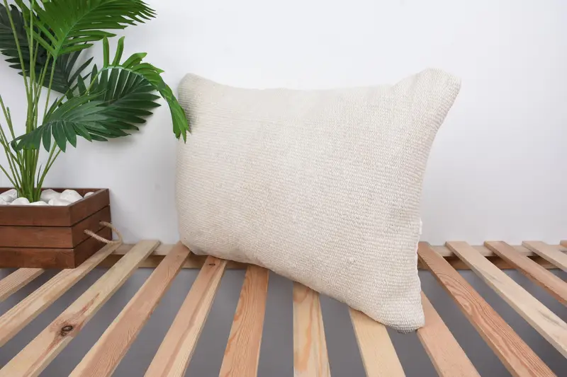 Couch Pillow Cover, Pillow for Couch, 16x24 White Pillow Cover, Pillow for Sofa, Cushion Cover, Turkish Pillow, Patio Pillow Case - 5