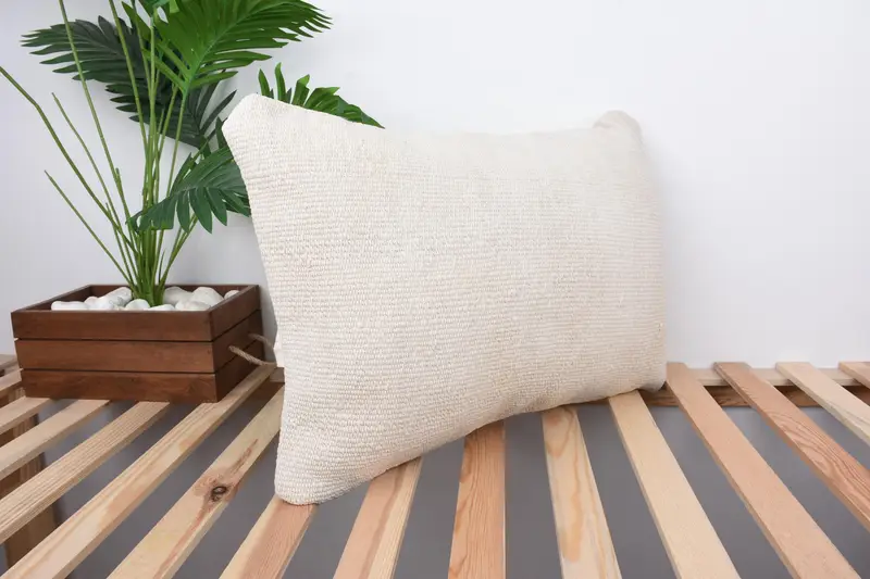 Couch Pillow Cover, Pillow for Couch, 16x24 White Pillow Cover, Pillow for Sofa, Cushion Cover, Turkish Pillow, Patio Pillow Case - 4