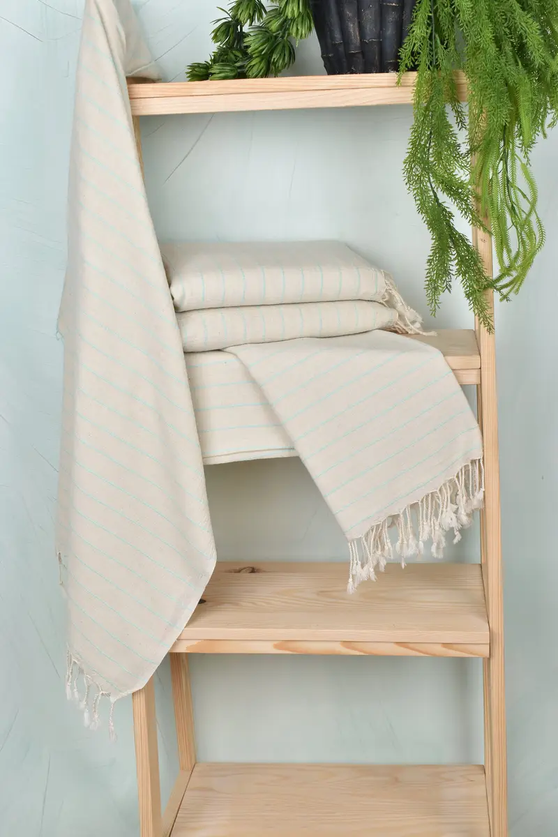 Organic Turkish towel, Gift For Bride, Beach Towel Bulk, 64x38 Linen Striped Towel, Turkish Towel Monogram, Turkish Towel USA, Hammam Towel USA - 6