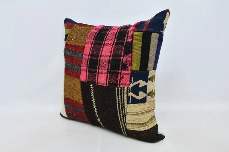 28x28 Brown Pillow, Throw Kilim Pillow, Luxury Cushion Cover, Pillow, Vintage Kilim Pillow Cushion Cover, Antique Pillows, Gift Pillow - 4