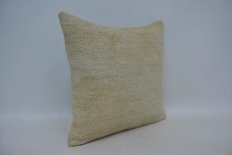 Throw Kilim Pillow, Kilim Pillow, 20x20 Beige Pillow Sham, Ethnic Pillow Cover Pillow Cover, Vintage Kilim Throw Pillow, Pillow Case - 3