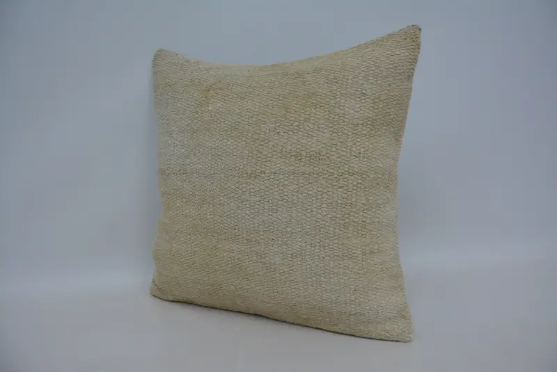 Throw Kilim Pillow, Kilim Pillow, 20x20 Beige Pillow Sham, Ethnic Pillow Cover Pillow Cover, Vintage Kilim Throw Pillow, Pillow Case - 4