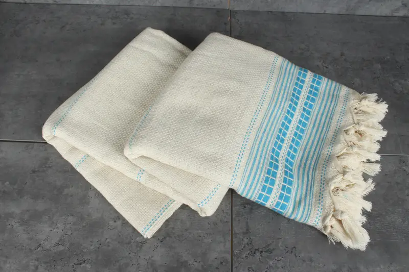 Personalized Home Gift Wedding, 96x94 Linen Striped Towel, Woven Throw Blanket, Throw Blanket, Bridal Shower Gift, Boyfriend Christmas Gift - 6