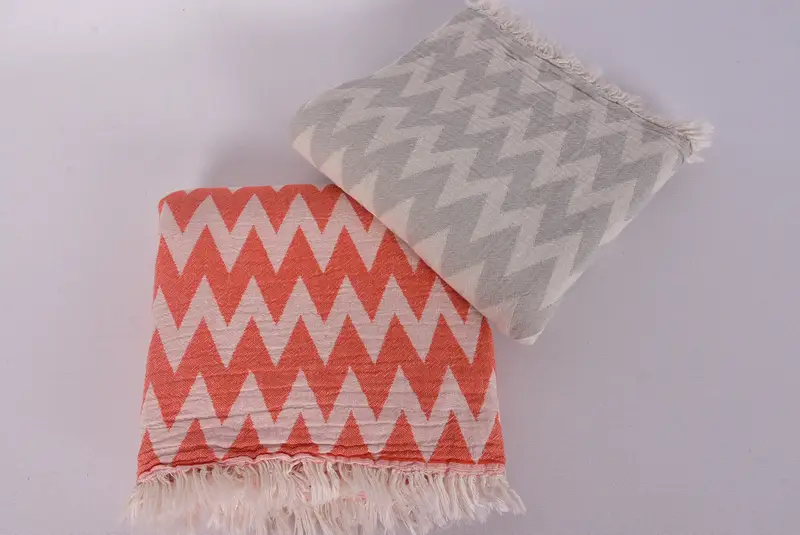 Sand-resistant towel, Bridal Shower Gift, Valentines Day Gift For Him, Bridesmaid Towel, 70x36 Cotton Chevron Towel, Absorbent Turkish towel - 6