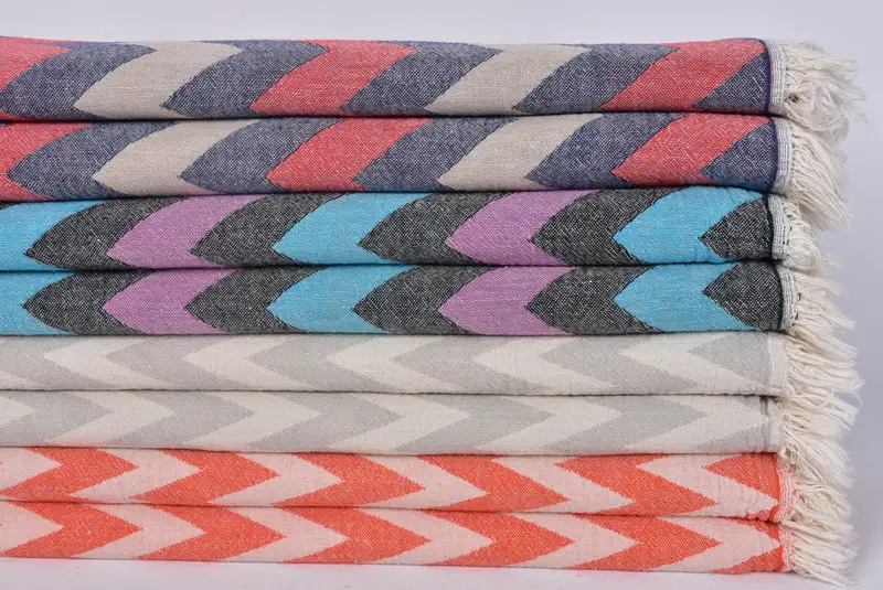 Sand-resistant towel, Bridal Shower Gift, Valentines Day Gift For Him, Bridesmaid Towel, 70x36 Cotton Chevron Towel, Absorbent Turkish towel - 2