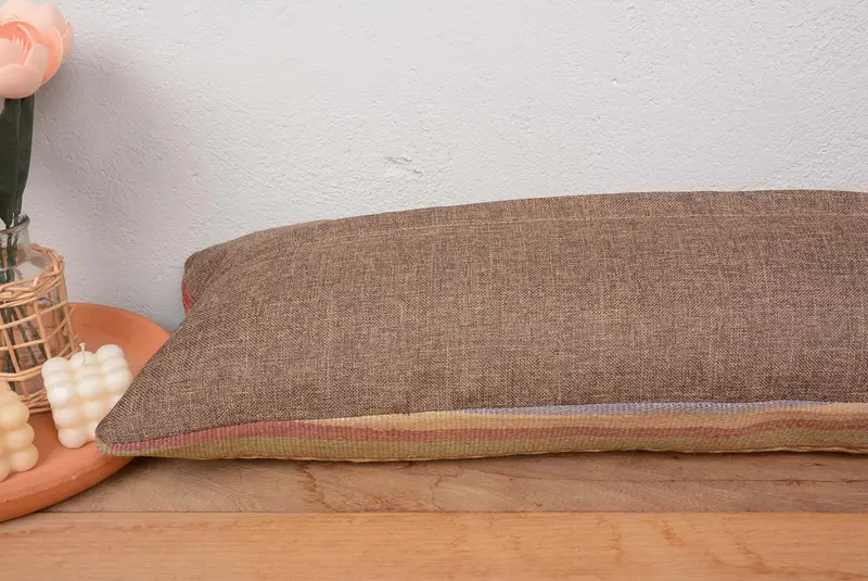 Antique Pillows, Southwestern Cushion Case, Bed Cushion, Pillow Sham, Authentic Pillow Sham, Kilim Pillow Cover, 12x36 Red Pillow Case, Kilim Pillow - 6