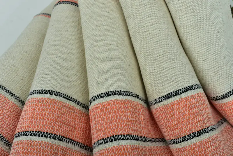 Travel Towel, 70x36 Linen Striped Towel, Bachelorette Gifts, Bridal Gifts, Beach Size Towel, Sand-resistant towel, Lightweight Turkish towel - 5