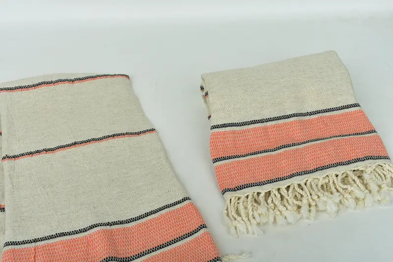 Travel Towel, 70x36 Linen Striped Towel, Bachelorette Gifts, Bridal Gifts, Beach Size Towel, Sand-resistant towel, Lightweight Turkish towel - 7