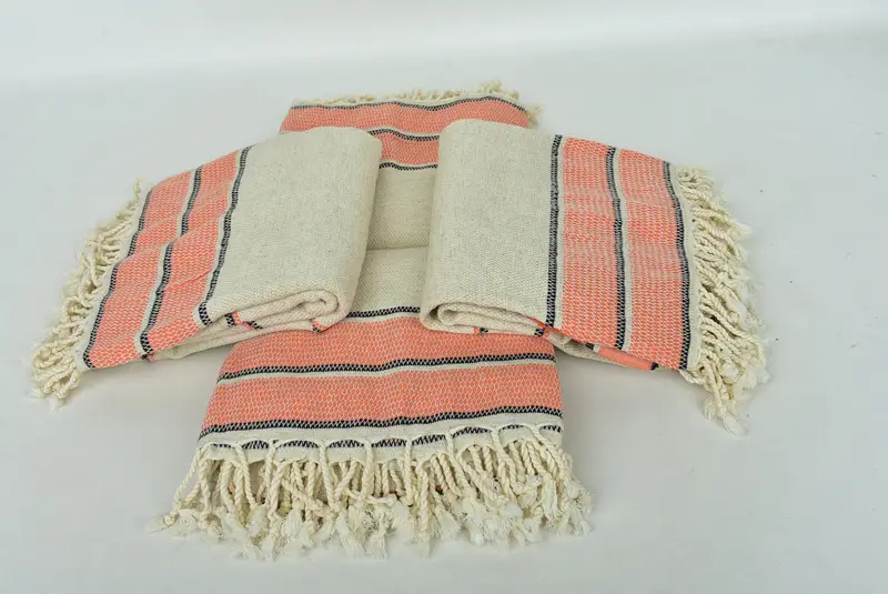 Travel Towel, 70x36 Linen Striped Towel, Bachelorette Gifts, Bridal Gifts, Beach Size Towel, Sand-resistant towel, Lightweight Turkish towel - 6