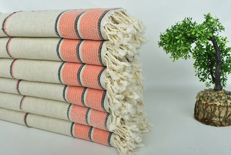 Travel Towel, 70x36 Linen Striped Towel, Bachelorette Gifts, Bridal Gifts, Beach Size Towel, Sand-resistant towel, Lightweight Turkish towel - 3