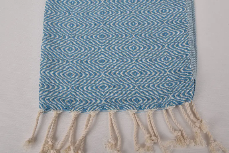 Nedime hediyeleri, tatil havlu, küçük banyo havlu, özel hediyeler, 36x18 pamuklu zikzak elmas havlu, nakış havlu, monogramlı el havlu - 3