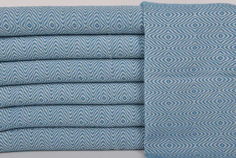 Nedime hediyeleri, tatil havlu, küçük banyo havlu, özel hediyeler, 36x18 pamuklu zikzak elmas havlu, nakış havlu, monogramlı el havlu - 1