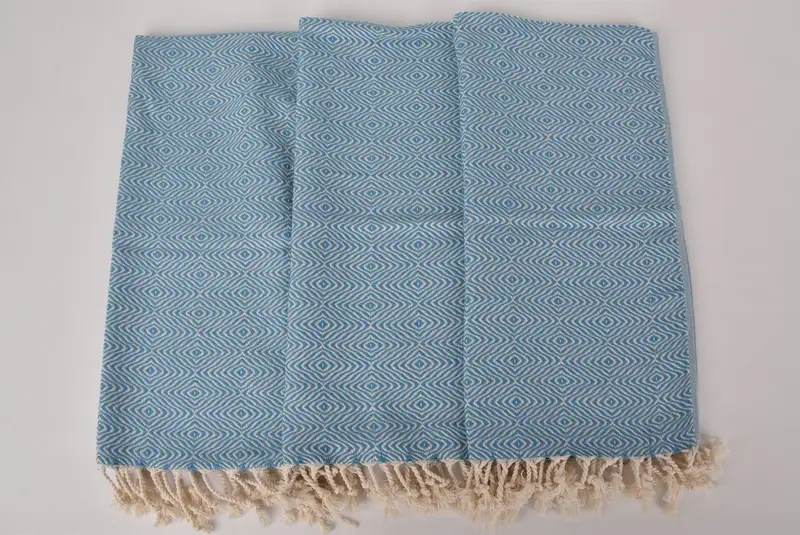 Nedime hediyeleri, tatil havlu, küçük banyo havlu, özel hediyeler, 36x18 pamuklu zikzak elmas havlu, nakış havlu, monogramlı el havlu - 7