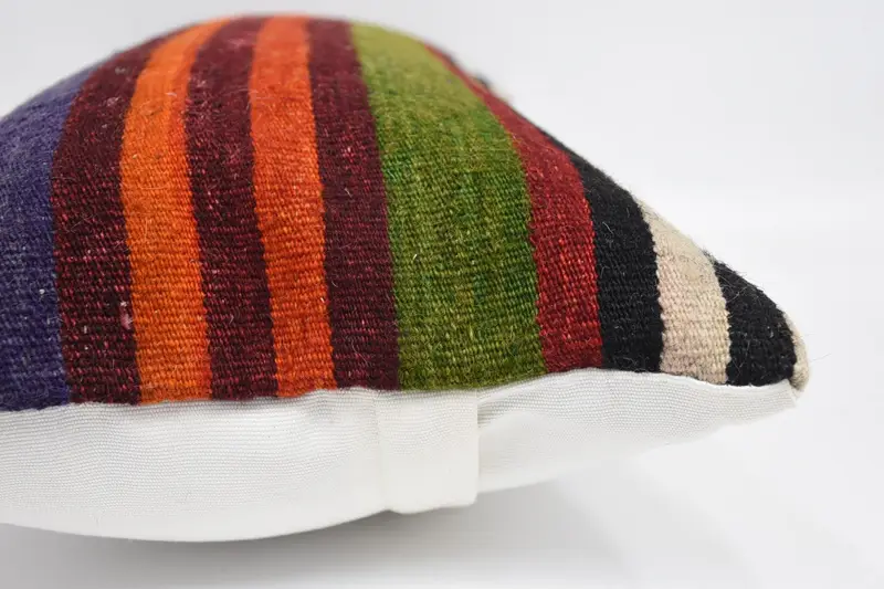 Handmade Kilim Cushion, Gift Pillow, Pillow Sham, Kilim Pillow, Tribal Cushion Cover, 12x24 Red Cushion Cover, Couch Pillow Case - 5