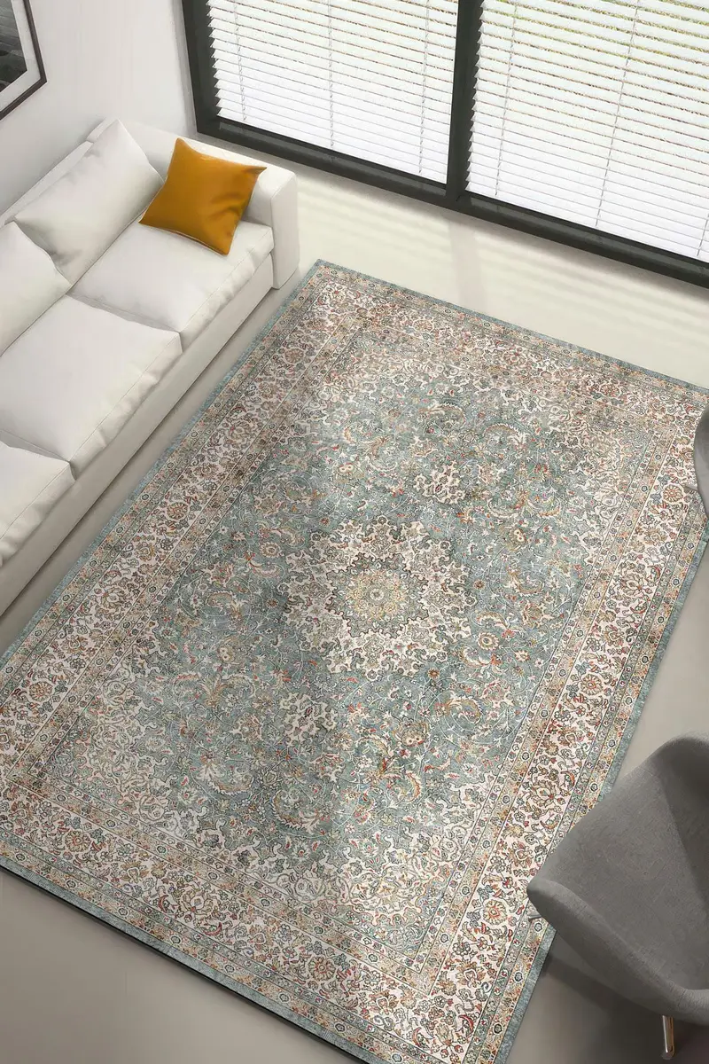 エレガントなTılsım Kadifeプリントラグ：モダンなデザインと快適さ