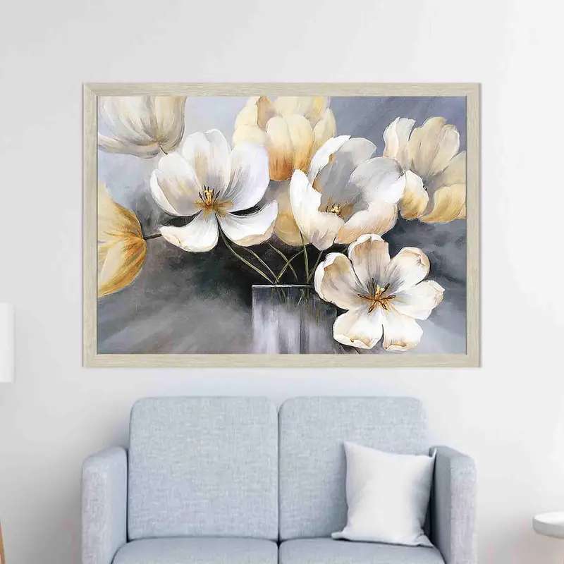 Modernes, luxuriöses Glas mit abstraktem Blumendruck – elegante Heimdekoration