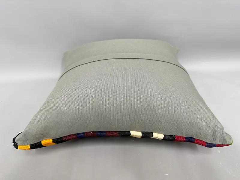 Throw Kilim Pillow, Pillow Cover, Gift Pillow, Bohemian Cushion Pillow, Pastel Pillow Cover, Pillow for Sofa, 18x18 Orange Pillow - 7