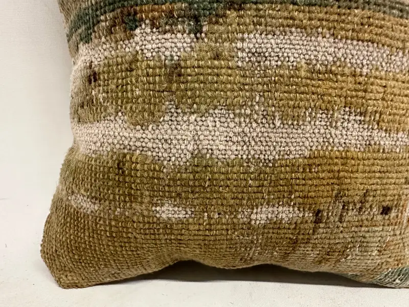 Cushion, Pillow for Couch, Pillow for Sofa, Kilim Cushion Sham, 12x12 Beige Cushion Case, Sustainable Pillow, Pattern Throw Pillow Cover - 2