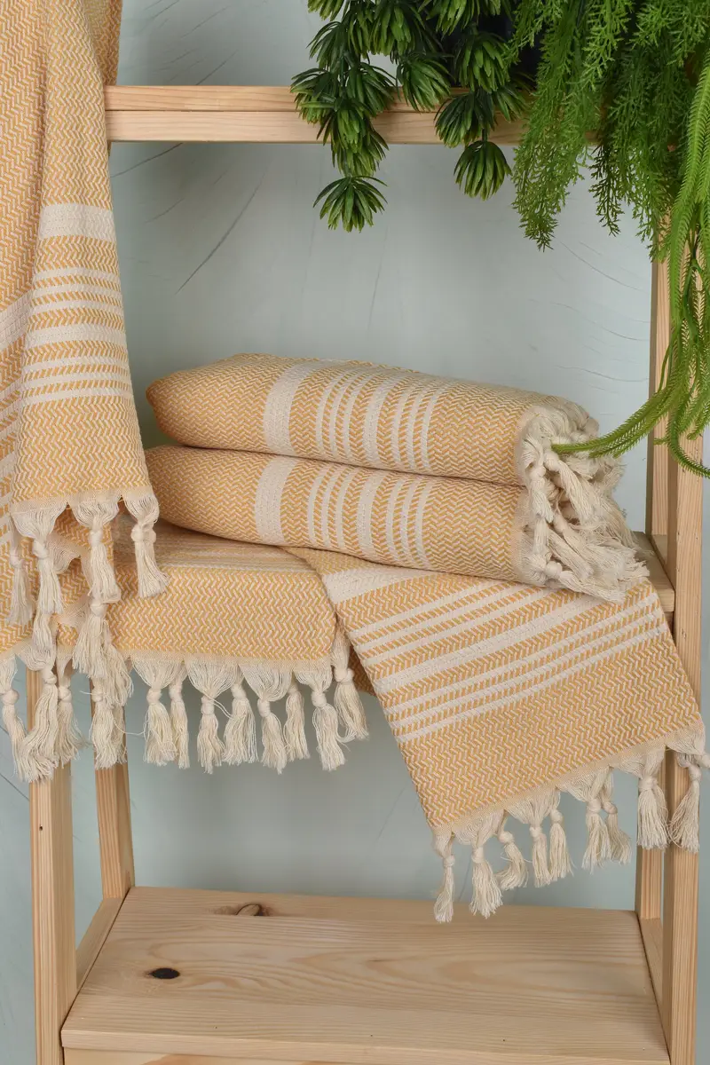 Turkish Towel Hand Towel, 40x18 Cotton Striped Towel, Christmas Gift, Wedding Favors, Gift For Her, Wedding Gift Kitchen Towel, Custom Hand Towel - 6