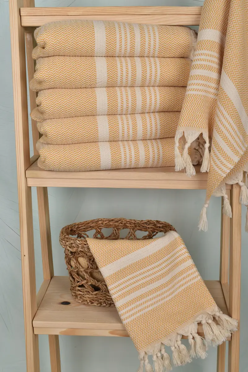 Turkish Towel Hand Towel, 40x18 Cotton Striped Towel, Christmas Gift, Wedding Favors, Gift For Her, Wedding Gift Kitchen Towel, Custom Hand Towel - 3