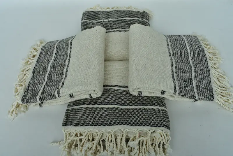 Regalo hecho a mano, toalla de yoga, juego de toallas turcas, regalo de la madre del novio, regalo de dama de honor personalizado, toalla a rayas de lino 70x36, toalla de playa - 6
