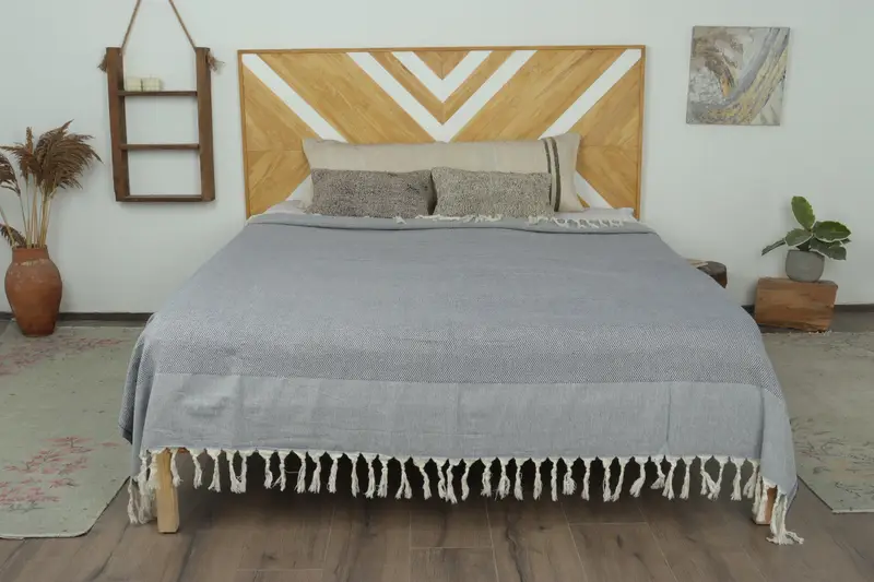 Boho Throw Blankets, Turkish Blanket, 96x80 Cotton Geometric Towel, Bridesmaid Proposal Gift, Bachelorette Large Towel, Bachelorette Gifts - 1