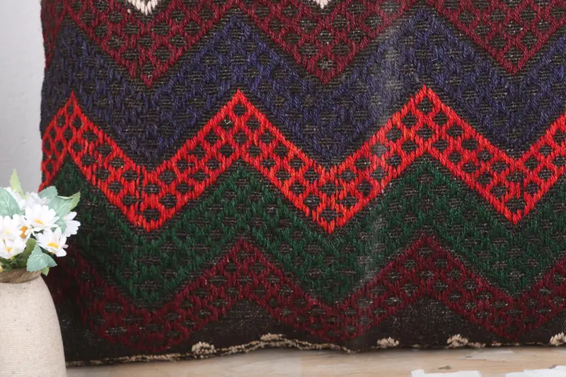 32x32 Green Pillow Cover, Cushion, Kilim Pillow, Authentic Cushion Case, Gift Pillow, Oriental Cushion, Vintage Kilim Throw Pillow - 3