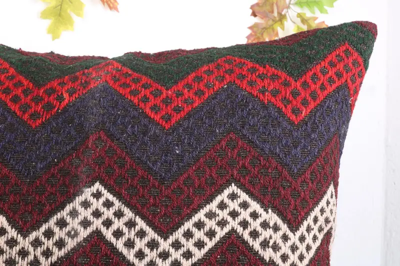 32x32 Green Pillow Cover, Cushion, Kilim Pillow, Authentic Cushion Case, Gift Pillow, Oriental Cushion, Vintage Kilim Throw Pillow - 5