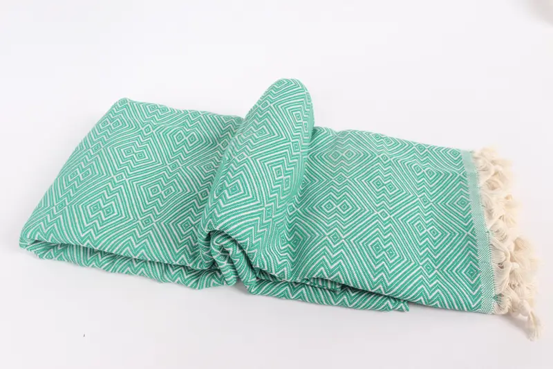 92x80 Cotton Diamond Towel, Turkish Beach Blanket, Gift For Boyfriend, Throw Blanket, Bridal Shower Gift, Throw Blanket Couch, Turkish Towel Blanket - 6