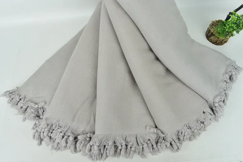 Personalized Blanket, Monogram Blanket, Gift For Her, First Wedding Anniversary Gift, 88x70 Cotton Stonewashed Chevron Towel, Custom Wedding Gifts - 4
