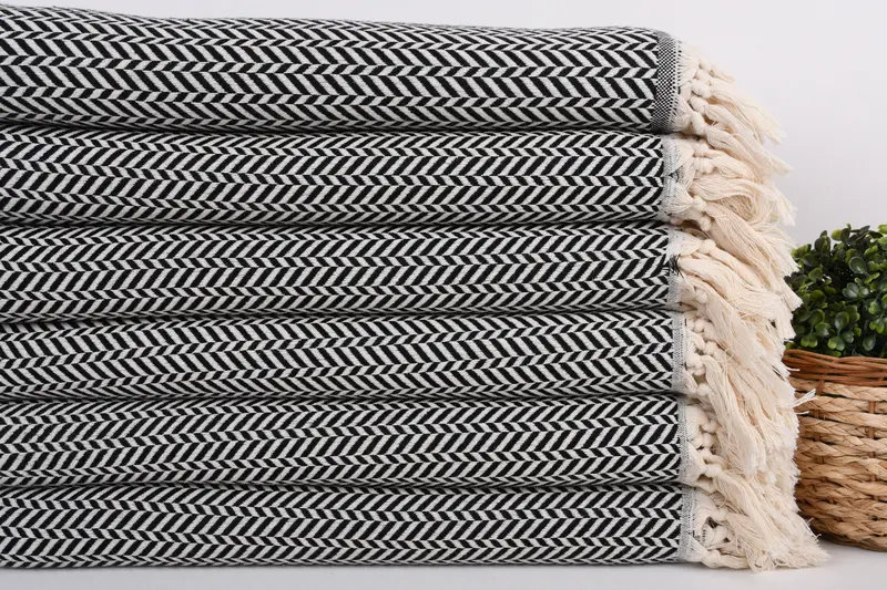 70x40 Cotton Chevron Towel, Thin towel, Gift For Him, Fringed Turkish towel for poolside, Bachelor Bachelorette Party Favors, Best Friend Gift Ideas - 2