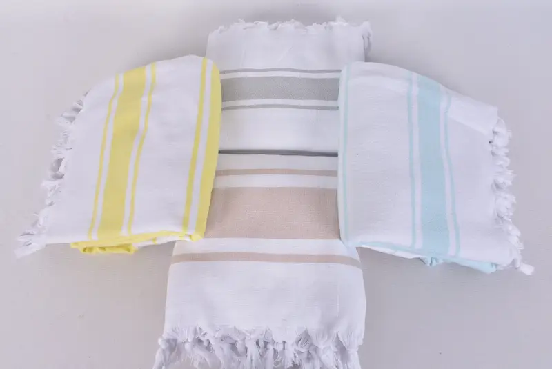 Gift For Him, Travel towel, Embroidery Towels, Gifts For Him, 68x36 Cotton Striped Terry Towel, Extra large Turkish bath towel, Embroidery Towel - 6