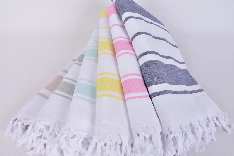 Gift For Him, Travel towel, Embroidery Towels, Gifts For Him, 68x36 Cotton Striped Terry Towel, Extra large Turkish bath towel, Embroidery Towel - 4