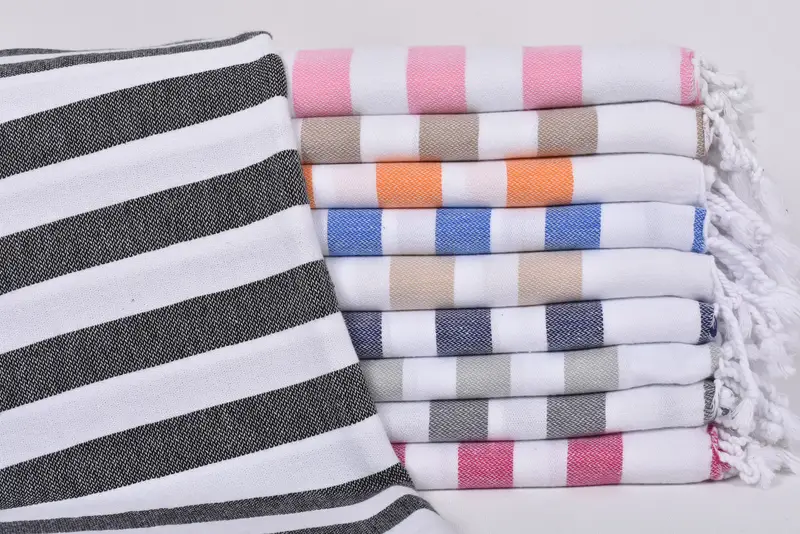 68x36 Cotton Striped Towel, Wedding Gift, Turkish hand towel, Valentines Gift, Turkish Towel Beach, Sand-free peshtemal towel for the beach - 1