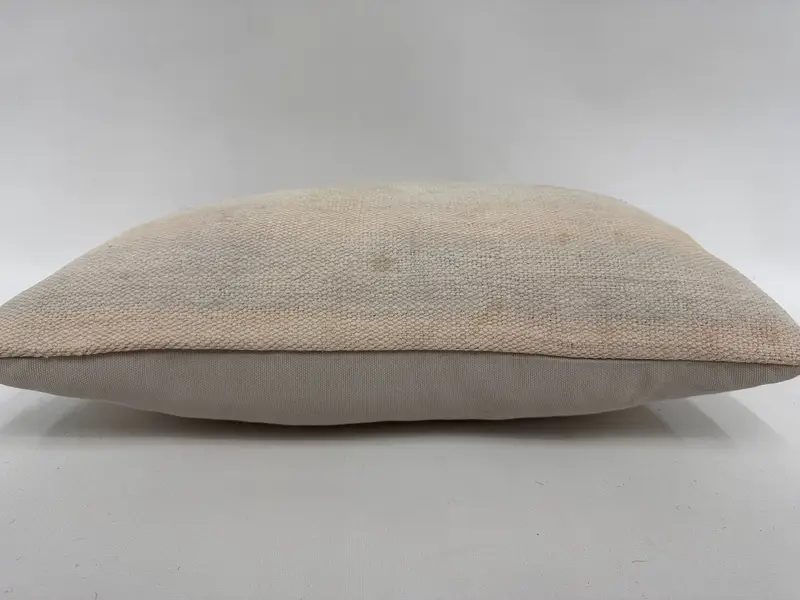Boho Pillow Sham Cover, Ethnical Kilim Rug Pillow, Vintage Kilim Throw Pillow, Cushion, 12x20 White Pillow Cover, Cotton Cushion Cover - 5
