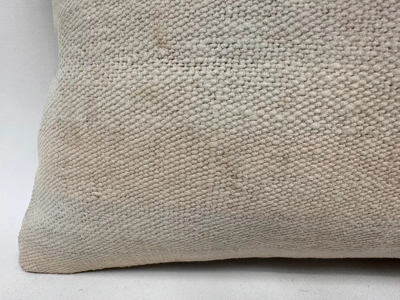 Boho Pillow Sham Cover, Ethnical Kilim Rug Pillow, Vintage Kilim Throw Pillow, Cushion, 12x20 White Pillow Cover, Cotton Cushion Cover - 2
