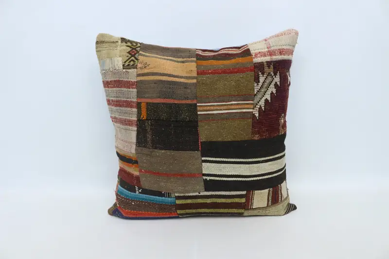 28x28 Brown Cushion, Interior Designer Pillow, Authentic Cushion Cover, Boho Pillow Sham Cover, Pillow Cover, Toss Pillow Case, Gift Pillow - 1