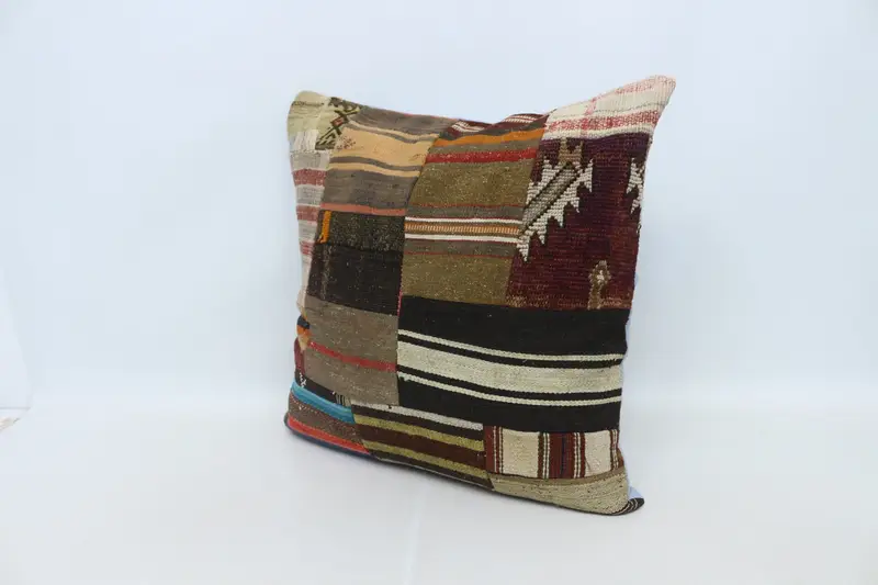 28x28 Brown Cushion, Interior Designer Pillow, Authentic Cushion Cover, Boho Pillow Sham Cover, Pillow Cover, Toss Pillow Case, Gift Pillow - 4