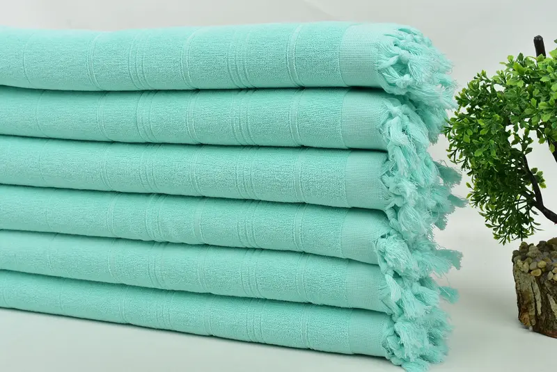 Gift For Best Friend, 40x18 Cotton Striped Terry Towel, Summer Gift, Turkish Towel Hand Towel, Turkish Hand Towel, Monogram Kitchen Towel, Spa Towel - 3