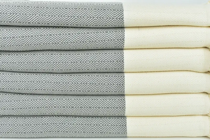 Turkish Cotton Blanket, Boyfriend Gift, Tablecloth, Best Friend Wedding Gift, Personalized Gifts, 92x76 Cotton Diamond Towel, Wedding Favors - 2