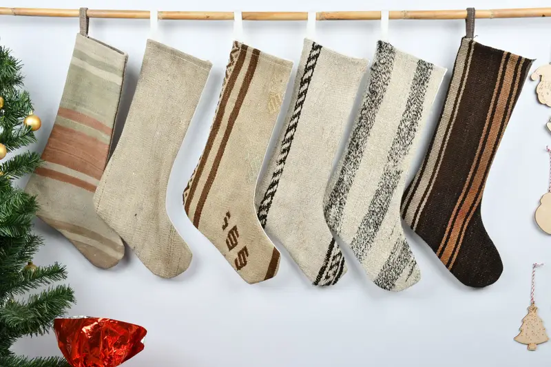 Media festiva de adorno navideño de 8 pulgadas, acogedora decoración navideña