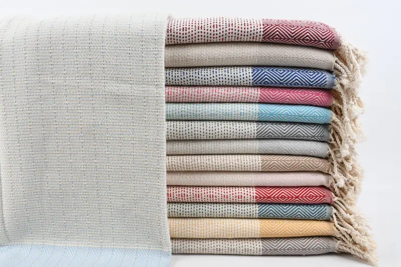 Embroidered Beach Towel, Beach Towel Gift, Bridal Shower Favors, Luxury Turkish Bath Towel, Bathroom Towel, Luxury towel, 70x40 Cotton Diamond Towel - 1