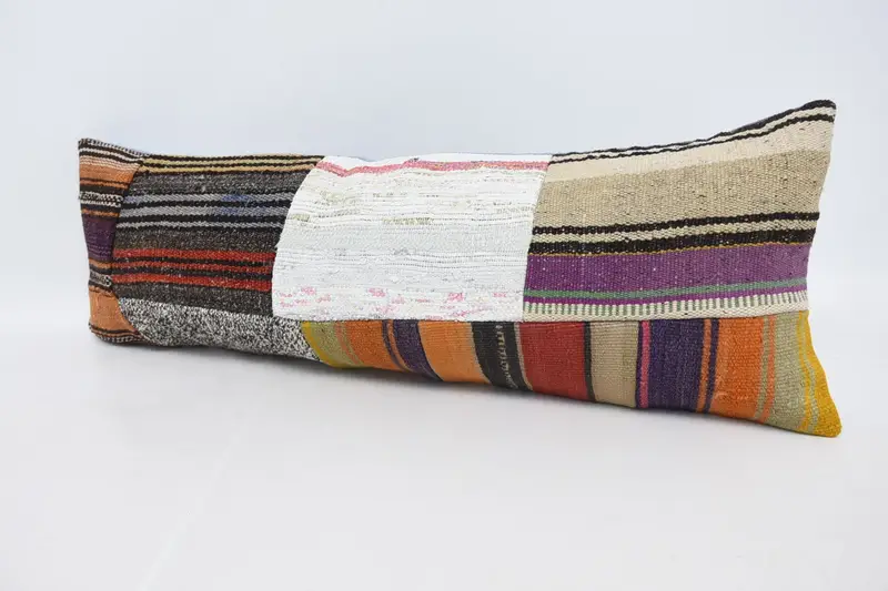 Home Decor Pillow, Vintage Pillow, Cushion, Boho Throw Cushion Cover, Sofa Bolster Pillow Case, Turkish Pillow, 12x36 White Pillow Sham - 4