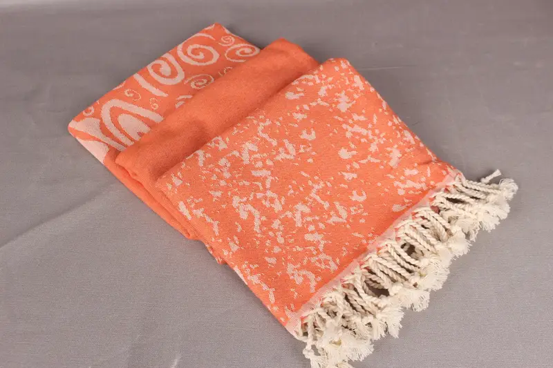 70x40 Cotton Carretta Patterned Towel, Lightweight Turkish towel, Personalized Gift, Gift For Bride, Beach Wedding Favor, Personalized Beach Towel - 8