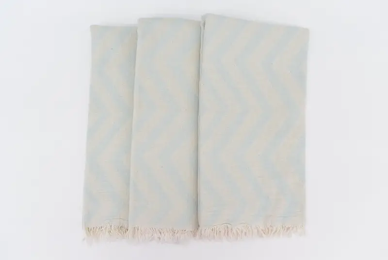 Personalized Bridesmaid Gift, Holiday Towel, Quick-dry peshtemal, Hammam towel, Baby Boy Gift, Summer Gift Ideas, 70x40 Cotton Zigzag Design Towel - 6