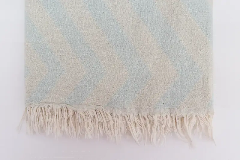Personalized Bridesmaid Gift, Holiday Towel, Quick-dry peshtemal, Hammam towel, Baby Boy Gift, Summer Gift Ideas, 70x40 Cotton Zigzag Design Towel - 5